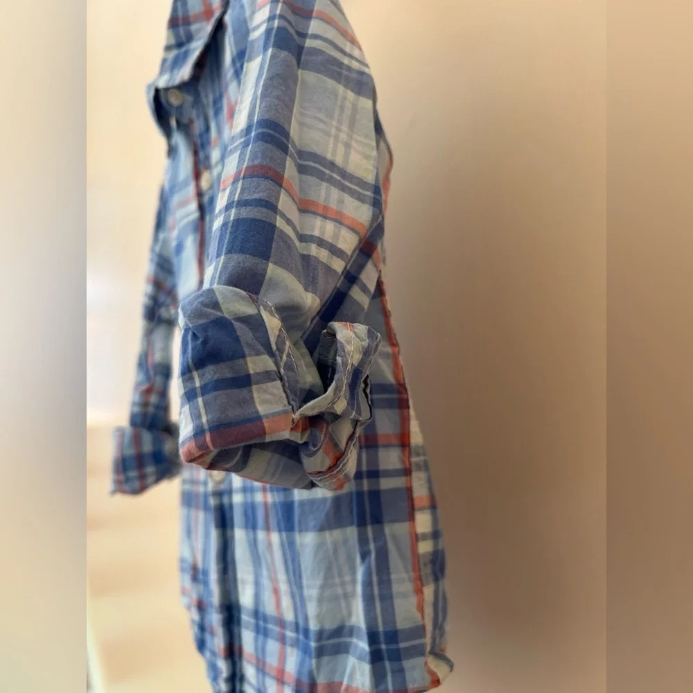 Blue & Red Plaid Button Down Shirt | Boys Size 5 | OshKosh B’gosh